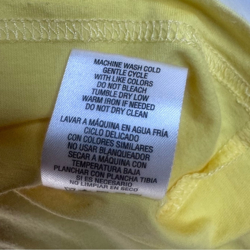Basic Editions Yellow Short Sleeve Top 3X | Soft Casual Tee Blouse - Picture 10 of 11